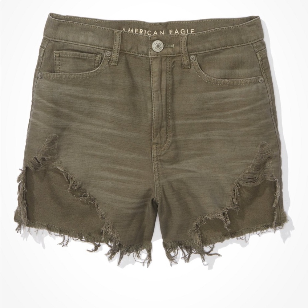 American Eagle Highest Waist Denim Mom Shorts